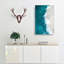 Ocean Kissing The Beach In Abstract - Wrapped Canvas-55312107