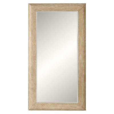 Citrine Rectangle Linen Beveled Mirror