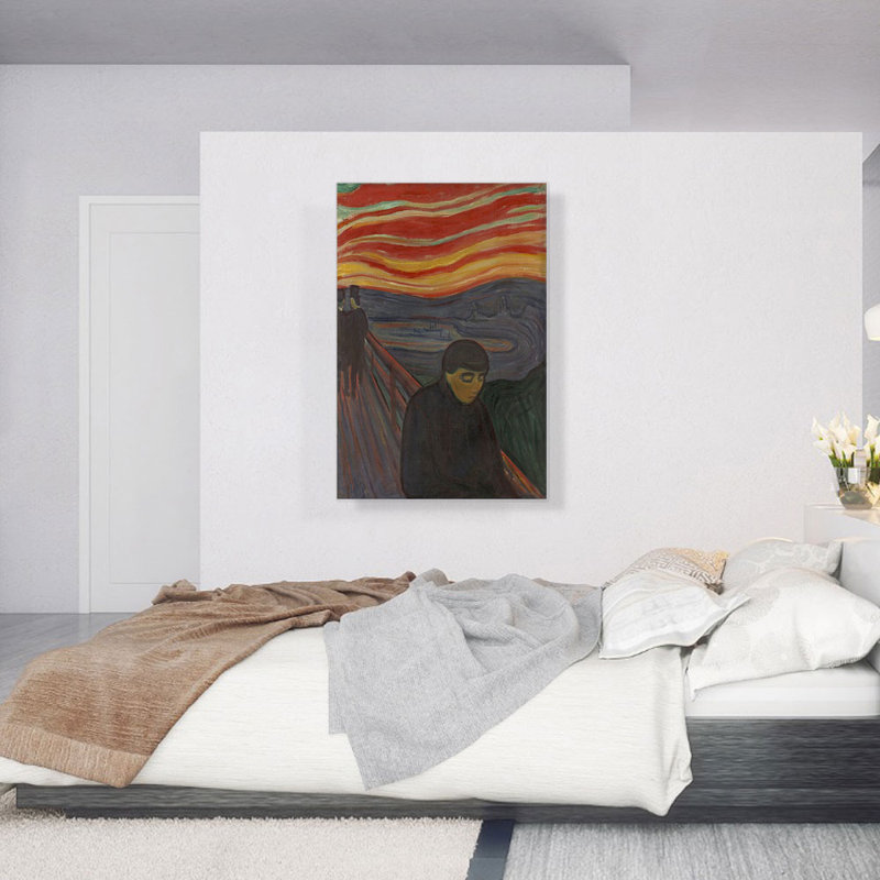 «Despair 1894» par Edvard Munch, reproduction d'art sur toile tendue, H 40 po x l 26 po x P 0,75 po