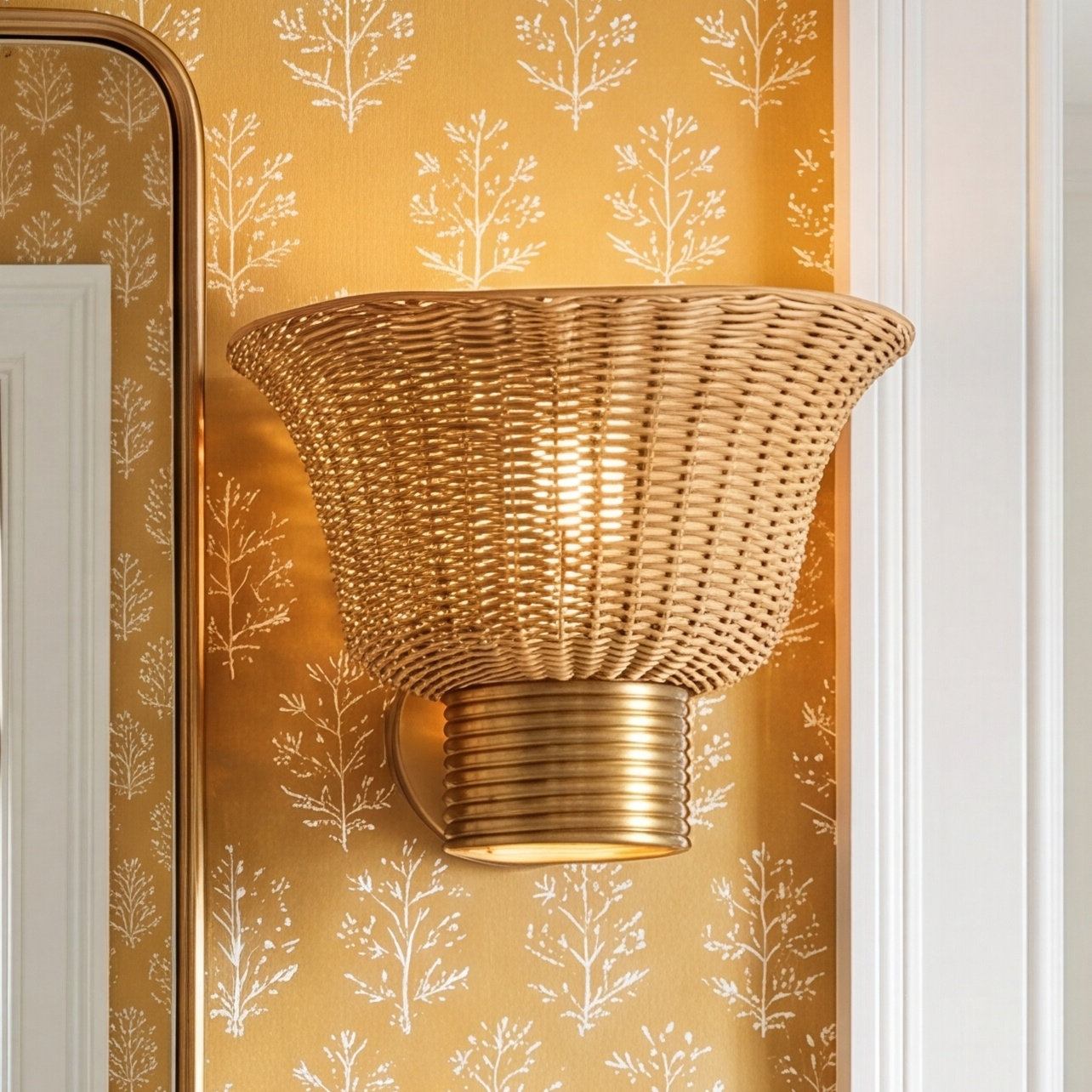 Billie Single Light Bath Sconce, Gold