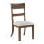 Ensemble 2 pièces de chaise de salle à manger brun clair, siège confortable, rembourré, durable et classique
