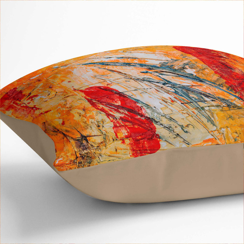 Abstract Square Throw Cushion, Stone, 40 x 40 cm