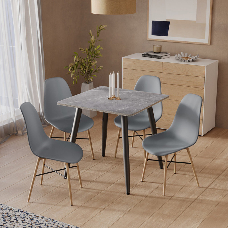 4 - Person Dining Set, Armani Grey, Grey