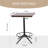 Zalo Pine Solid Wood Top Metal Base Dining Table