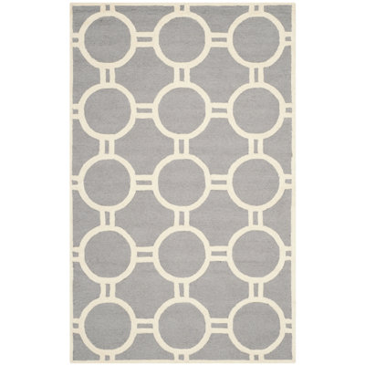 Tapis géométrique en laine touffeté à la main Cambridge
