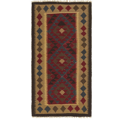Lorain One-of-a-Kind 3'2" X 6'6" New Age Runner Wool Area Rug in