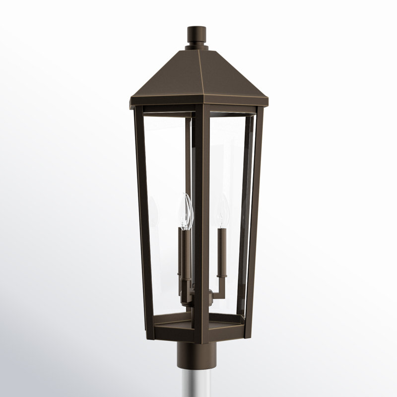 Tête de lanterne câblée à 1 lumière de 27,25 po Marcotte, Bronze huilé