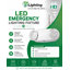 Éclairage de secours intérieur à double tête E2 L Lighting | 2,4 W | Batterie de secours de 90 minutes | 120 à 277 V