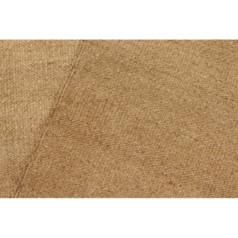 Tapis de couloir beige / rouge en laine noué à la main 3 pi 7 po x 7 pi 3 po Silber