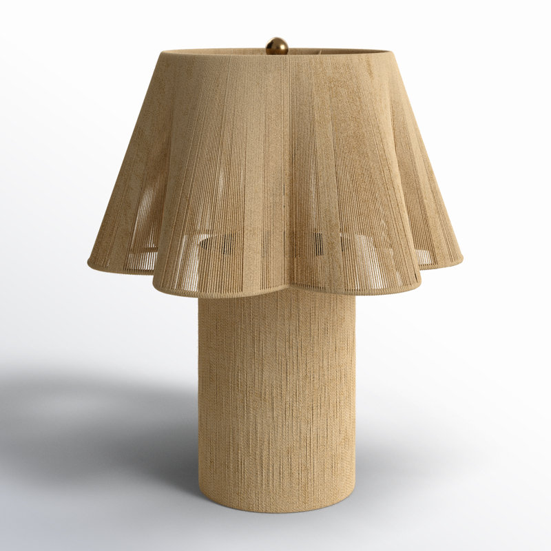 Corrine Jute and Cotton Table Lamp, Brown