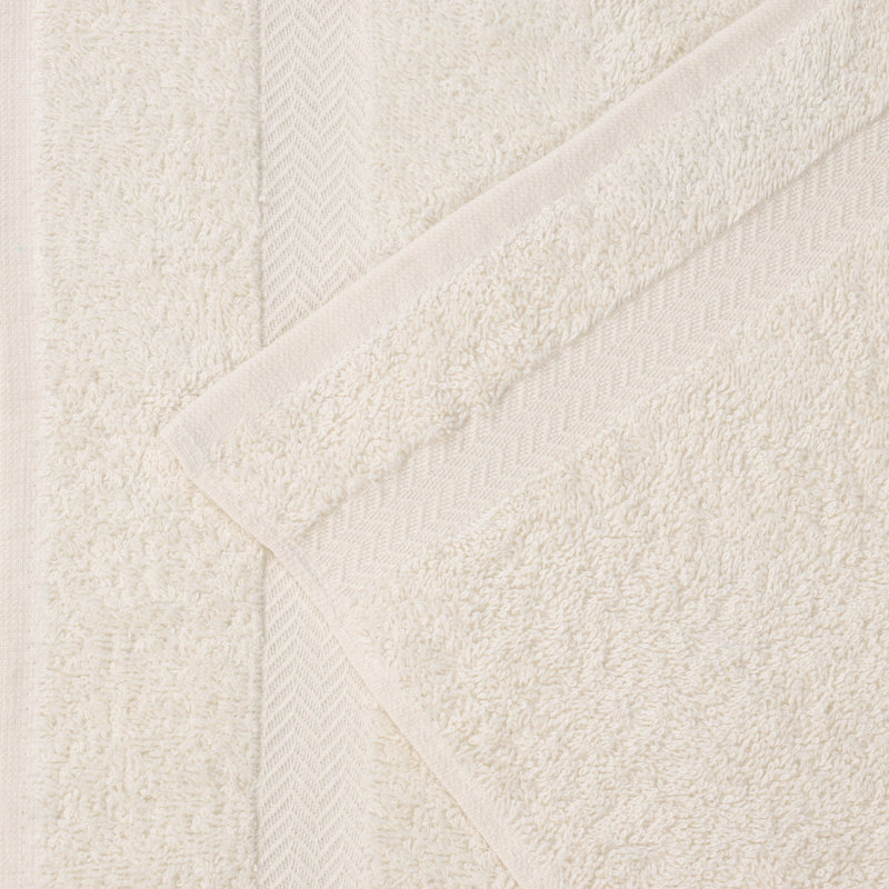 Ensemble de serviettes de bain en coton léger à séchage rapide, Ensemble de 12 serviettes, Ivoire ivoire
