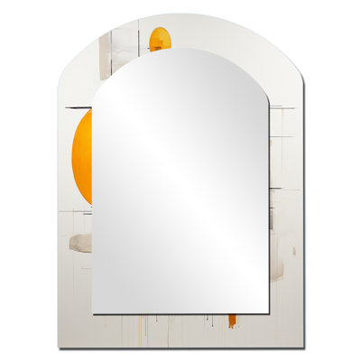 Poetry Of Possiblities Vintage Watercolor II - Gold Arch Wall Mirror Decor