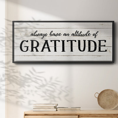 Attitude Gratitude- Framed Canvas