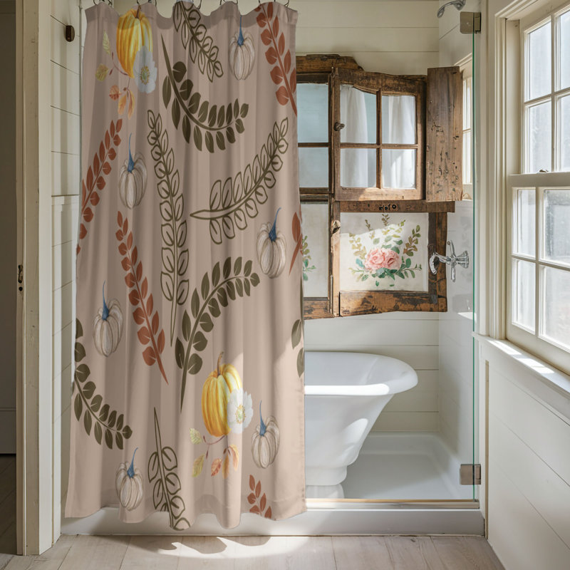Rideau de douche 1 pièce Autumn Bounty, H 74 po x l 35 po