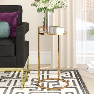 Penfold Mirrored Glass Top End Table
