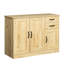Buffet moderne avec 2 portes, 1 rangement et tiroirs - Buffet d'entrée en chêne de 43,3 pouces pour le rangement