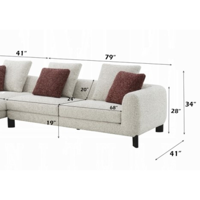 Meagan Sectional Sofa Component Rf Sofa