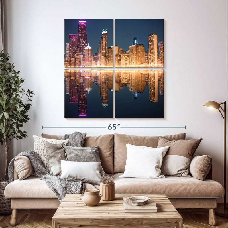 Nicci Chicago Golden Lights, H 45 po x l 45 po