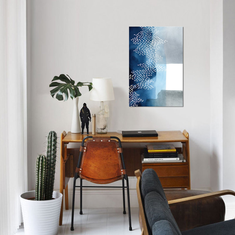 «Waterfall Abstract II», impression sur toile, H 40 po x l 26 po x P 1,5 po, Pas de tapis, Toile tendue