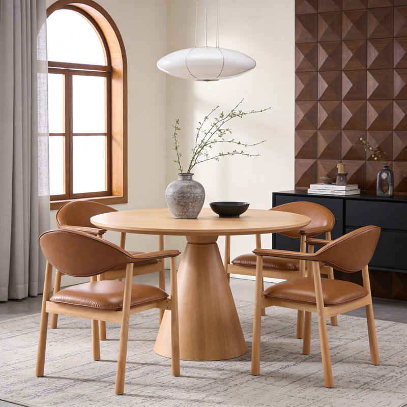 Fauteuils de salle à manger rembourrés Auberkonos, 4