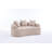 Curved Loveseat Sofa With 3 Throw Pillows