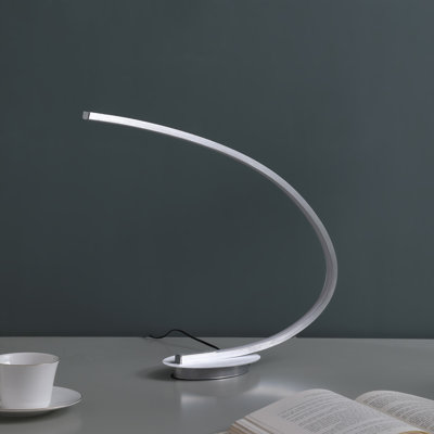 Lampe de table arquée argentée 16 po Kaela