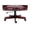 Fauteuil de direction ergonomique en similicuir de polyuréthane, siège et dossier rembourrés épais, roulettes à roulement en douceur, bourgogne-482835792-482835793