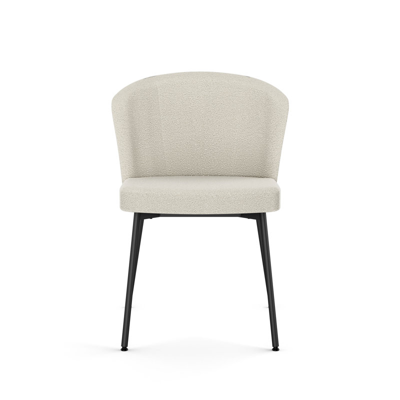 Chaise rembourrée Julks, Crème, Noir