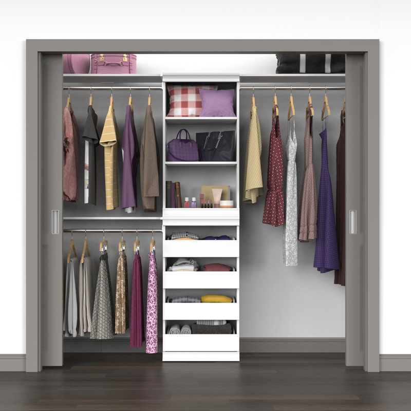 Modular Storage 21.38" W 4-Drawer Unit, White