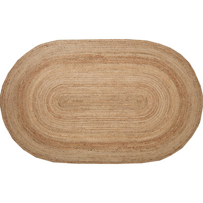 Tapis brun clair en jute tressé Charbonneau