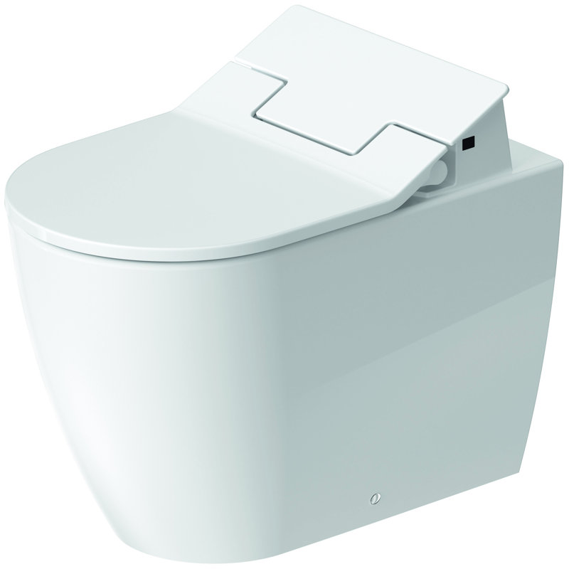 Cuvette de toilette murale pour chasse d’eau double SensoWash, Blanc avec vernis hygiénique