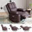 37.4" Electric Power Recliner with Heat and Massage, Rocking Recliner Chair 26.8" Seat with Cup Holders-1203920224