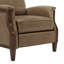 Fauteuil inclinable manuel en cuir véritable de 32,3 po de largeur avec main courante en bois massif Liauro (ensemble de 2)-769439678