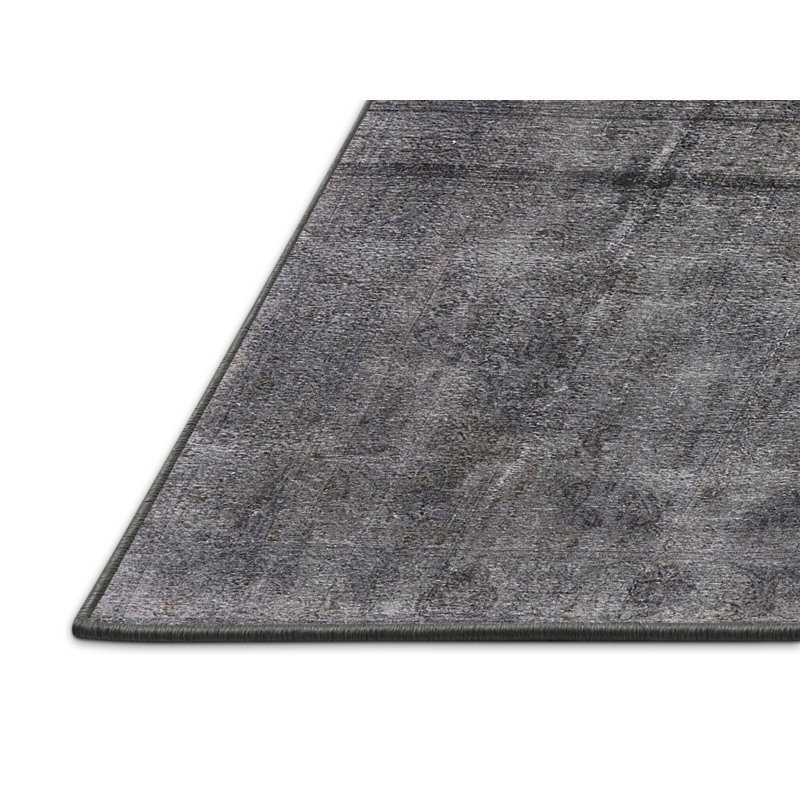 Tapis gris foncé Itchington, Rectangle 7 pi x 9 pi