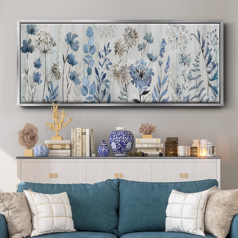 «Blue Meadow», toile encadrée, H 8 po x l 20 po