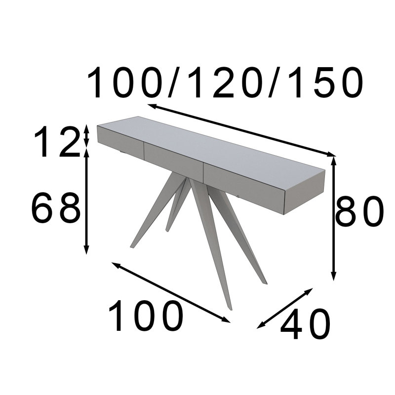 Imperium Console R08-100, 32" H x 60" W x 20" D