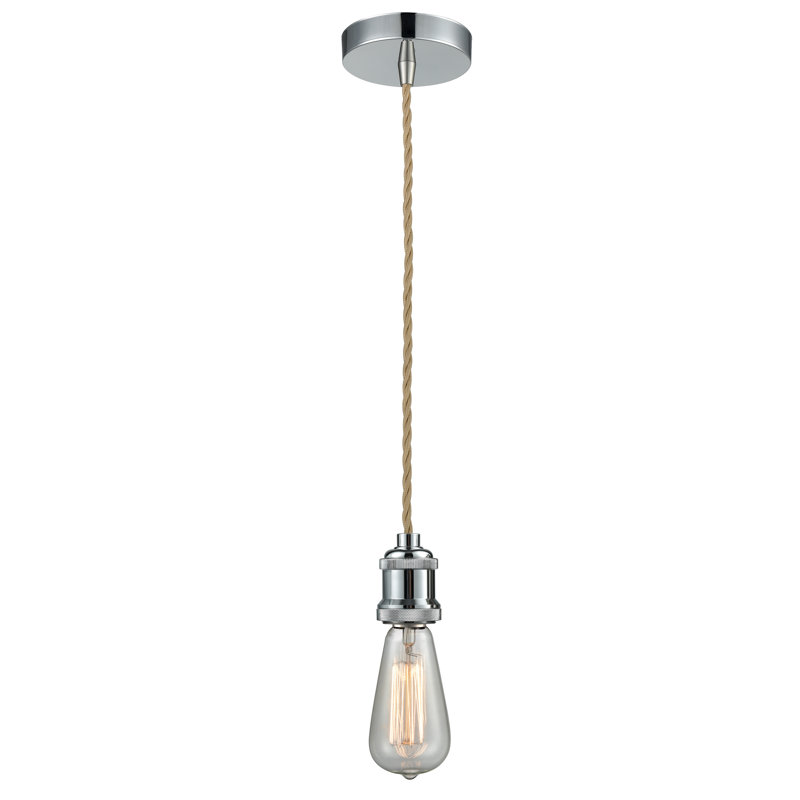 Luminaire suspendu à 1 lumière Waterville, Chrome poli