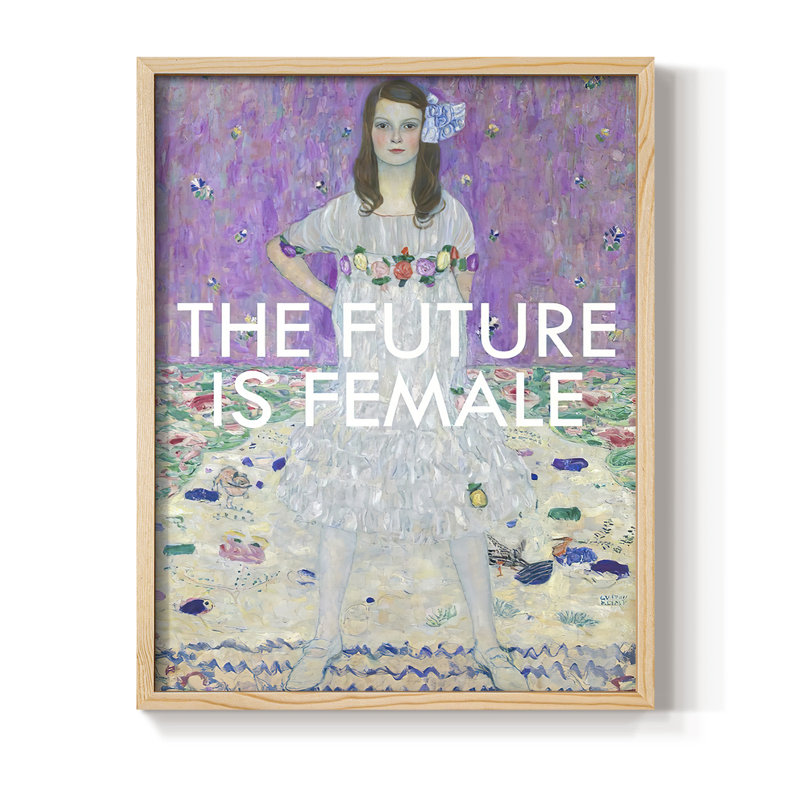«Masterful Snark - The future is femelle», reproduction encadrée - bois massif, H 11 po x l 9 po