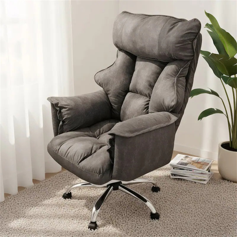 Fauteuil de bureau de jeu moderne et ergonomique - Fauteuil inclinable pivotant avec support lombaire réglable, hauteur et accoudoirs pour la maison et le bureau