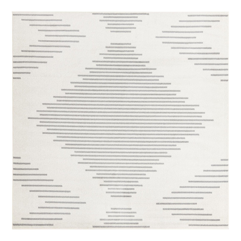 Tapis gris et ivoire Cohutta, Carré 10 pi