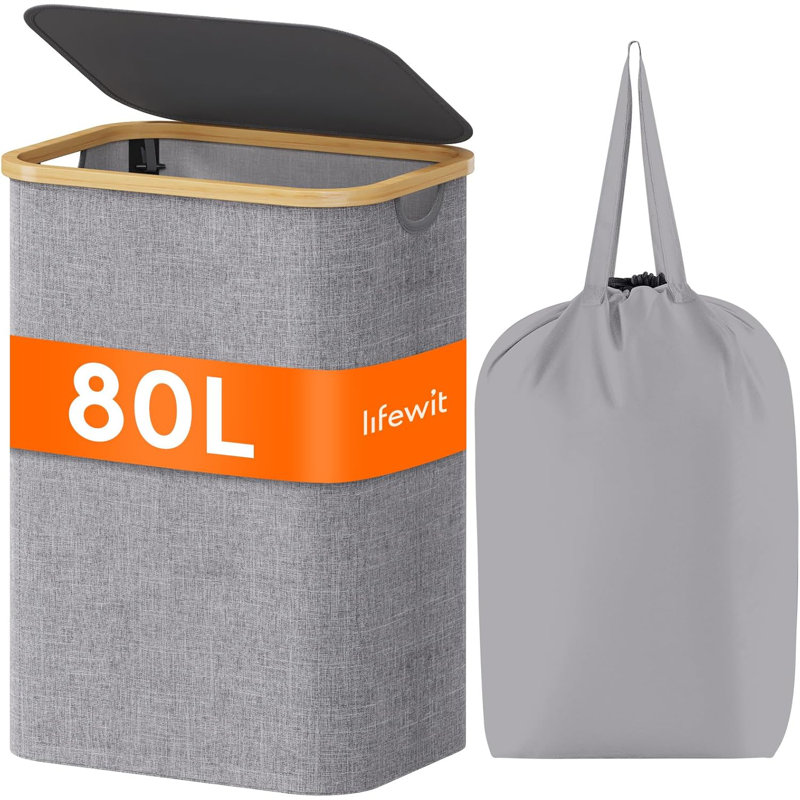Laundry Hamper, Light Grey