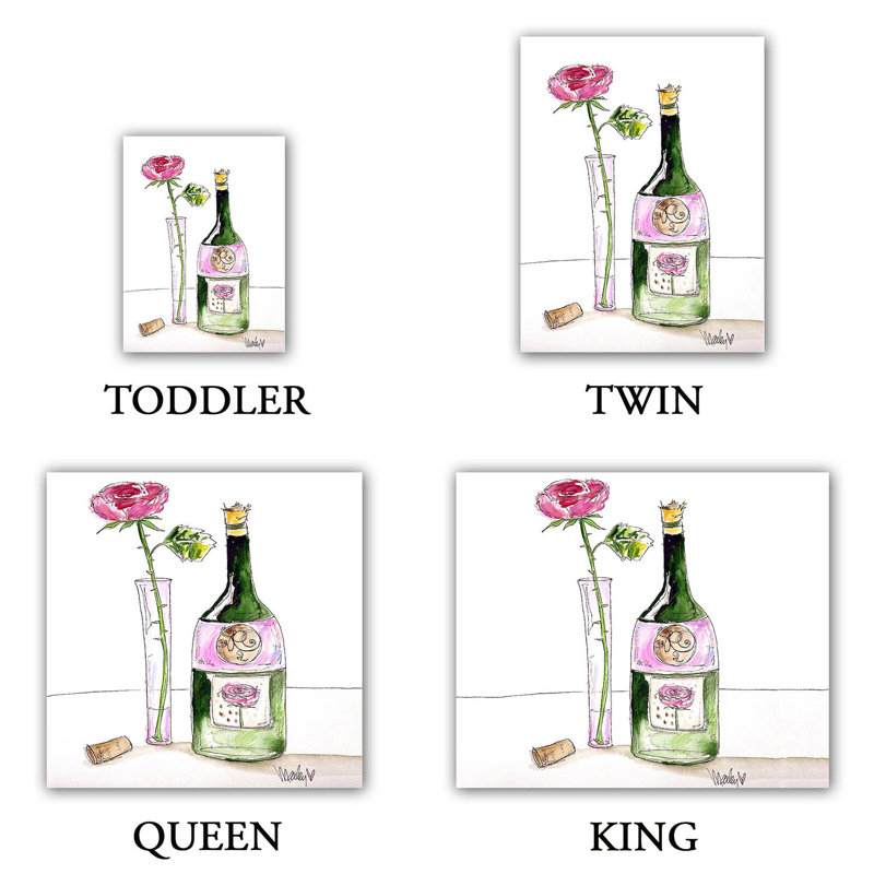 Ensemble de housse de couette à vin rose, 1 housse de couette grand + 2 taies standards