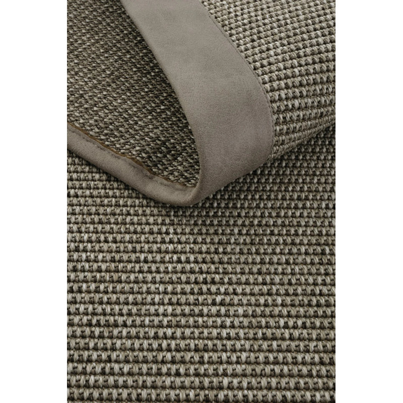 Tapis en cuir Salona Casa Border Sisal, Rectangle 3 pi 4 po x 5 pi