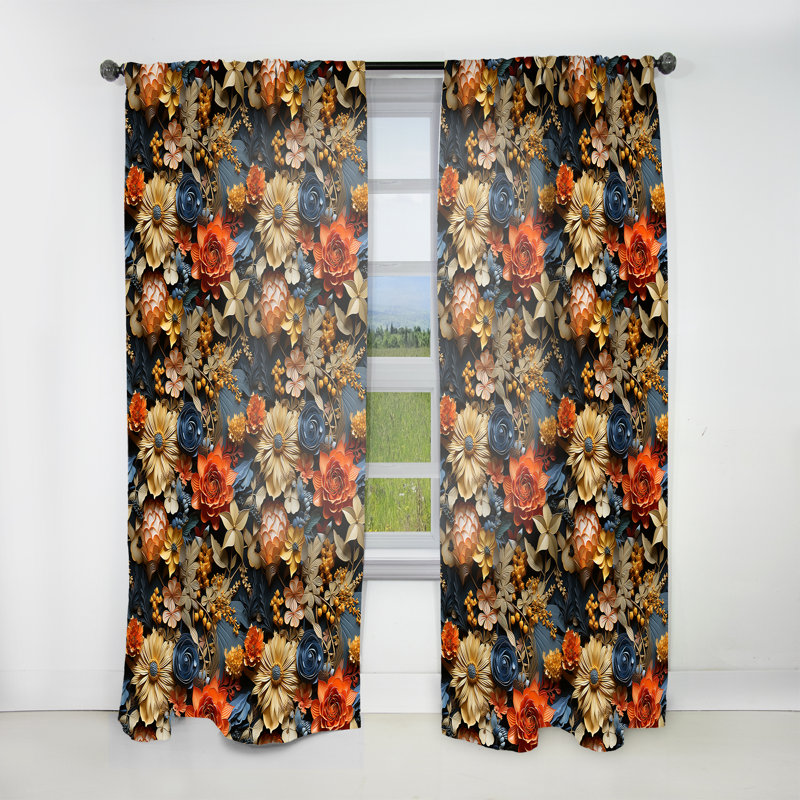 Rideau en velours glamour rétro obscurcissant II, L 52 po x L 95 po
