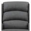 Chaise berçante grise avec accoudoirs évasés