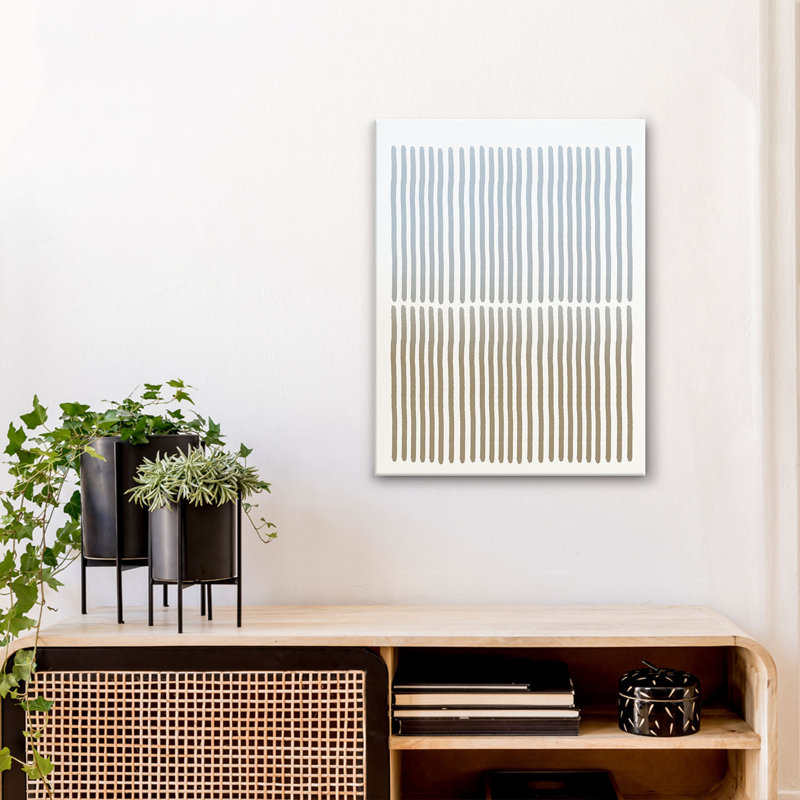«Alvaro Abstract Neutral CLIV» par ChiChi Decor, reproduction sur toile tendue, H 40 po x l 30 po x P 1,5 po