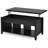 Table basse Red Barrel Studio® avec compartiment caché et tablettes de rangement noires