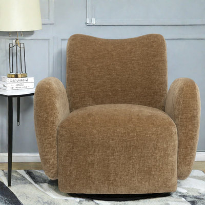 Swivel Accent Chairs, Chenille Fabric Compact Modern Home Lounge