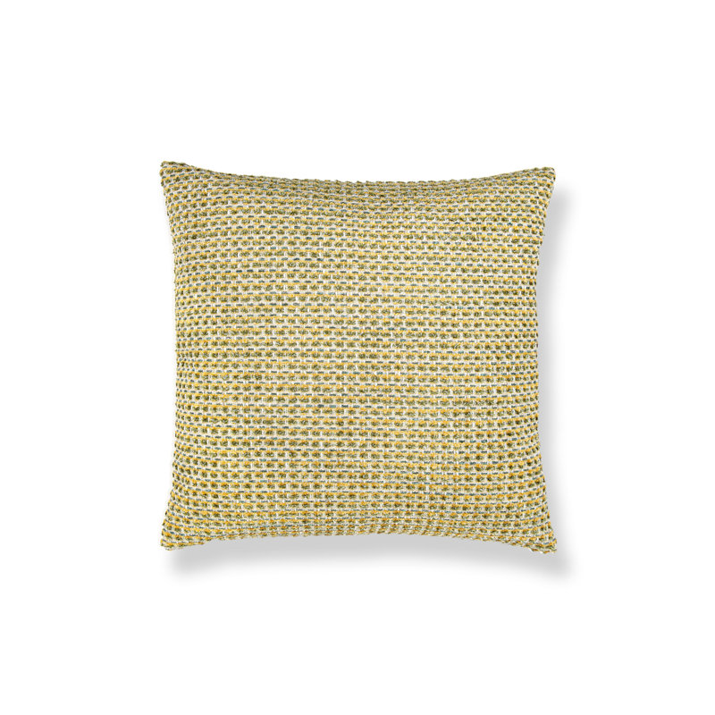 Coussin en coton réversible, Citron, Carré 22 po