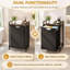 69L Laundry Basket with Shelf and Pull-Out Removable Bag, Laundry Hamper
